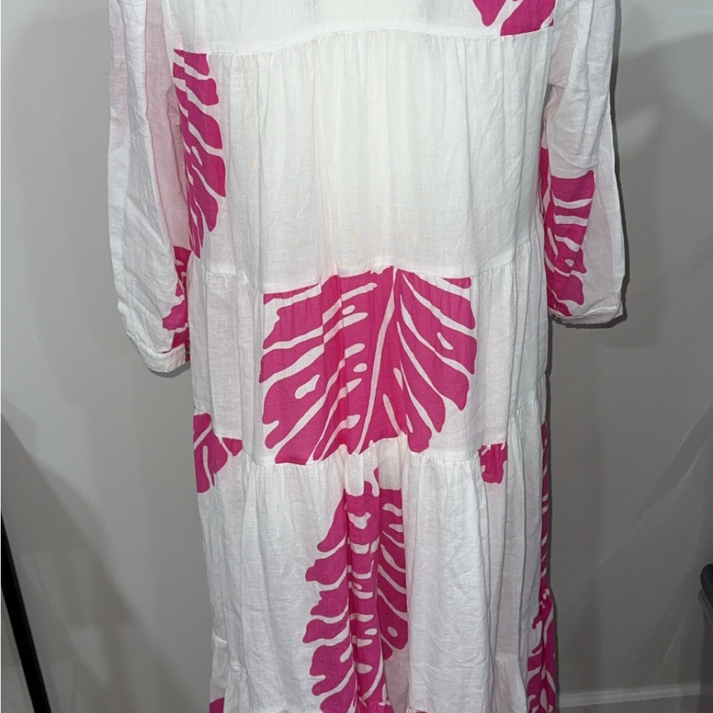 Pink and White Maxi Dress - Picture 6 of 6